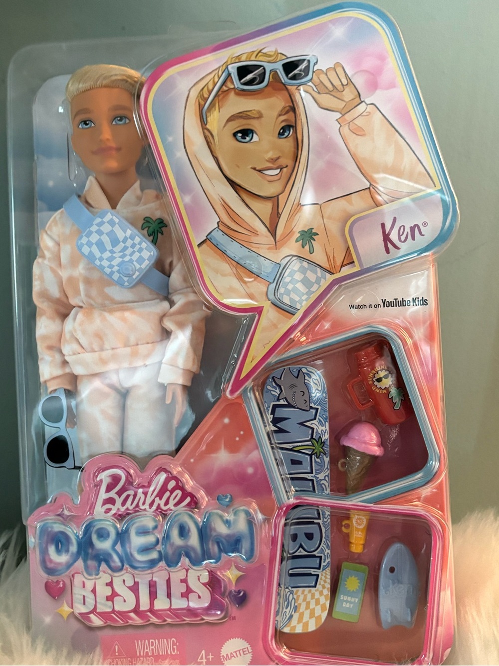 Barbie Dream Besties Ken Doll in Peach Tie-Dye Outfit